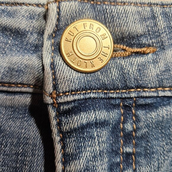 KUT From the Kloth Women's Connie High-Rise Fab AB Crop Fray Hem in Statement - Picture 5 of 8